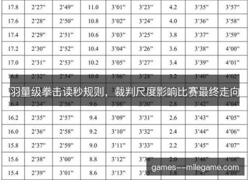 羽量级拳击读秒规则,裁判尺度影响比赛最终走向 羽量级拳击读秒规则,裁判尺度影响比赛最终走向